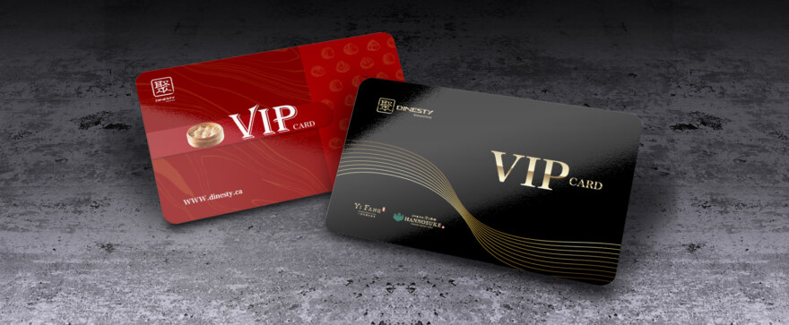 Dinesty  2023 Black Super VIP card and red VIP membership card is now  available at Dinesty Dumpling House!
